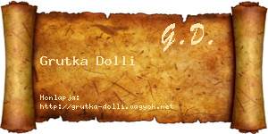 Grutka Dolli névjegykártya
